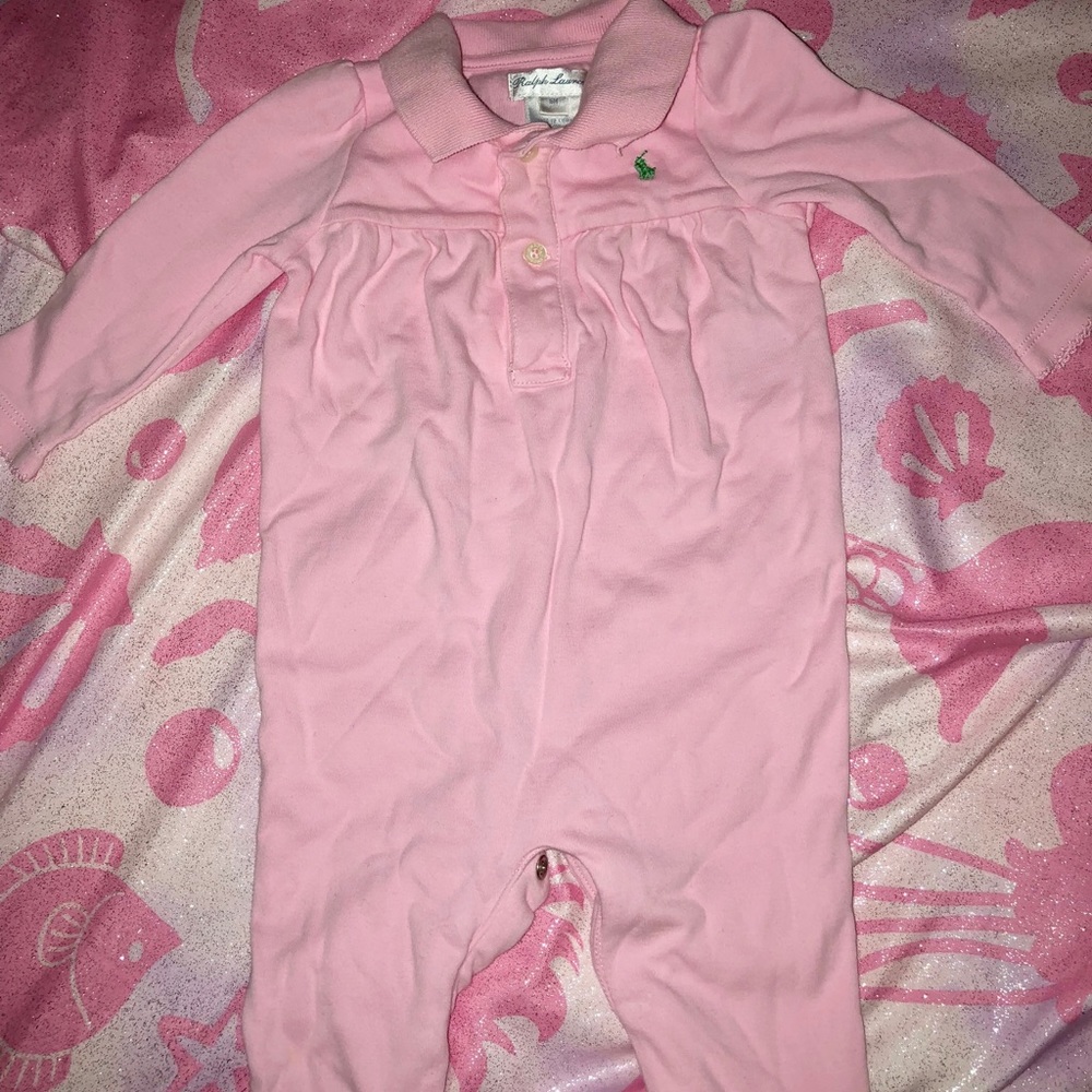 Ralph Lauren Polo Long-Sleeved Onesie- Size 6 mos